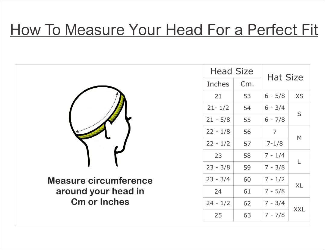 Headgear Size Chart